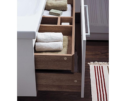 Тумба под раковину Dreja Big Inn 65 77.0201W подвесная Белый глянец