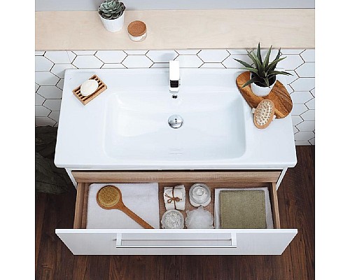 Тумба под раковину Dreja Big Inn 65 77.0201W подвесная Белый глянец