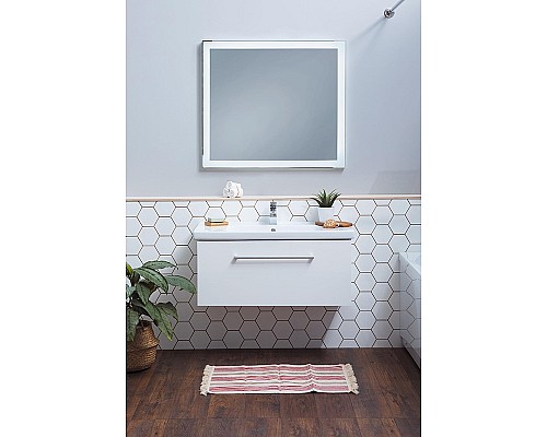 Тумба под раковину Dreja Big Inn 65 77.0201W подвесная Белый глянец