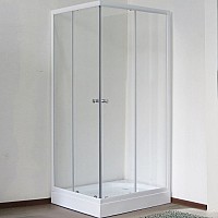 Душевой уголок Royal Bath HPD 90х80 RB 8090 HPD-T профиль Белый стекло прозрачное