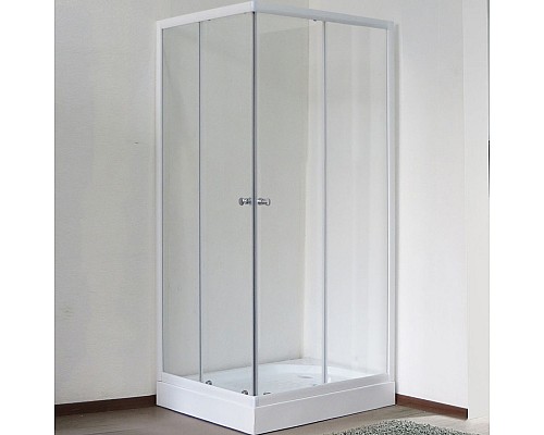 Душевой уголок Royal Bath HPD 90х80 RB 8090 HPD-T профиль Белый стекло прозрачное