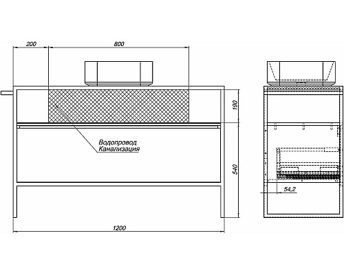 Тумба под раковину Allen Brau Priority 120 1.31004.PWM Папирус матовый