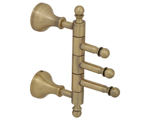 Крючок тройной поворотный Veragio Gialetta бронза