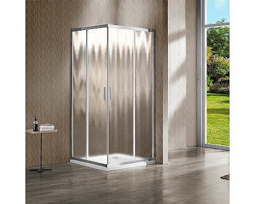 Душевой уголок Vincea Garda 110х100 VSS-1G1011CH профиль Хром стекло шиншилла