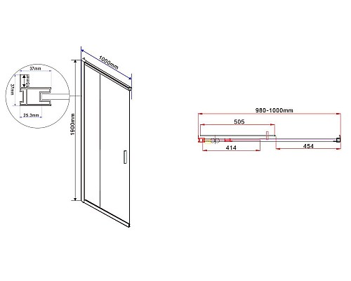 Душевой уголок Vincea Garda 110х100 VSS-1G1011CH профиль Хром стекло шиншилла
