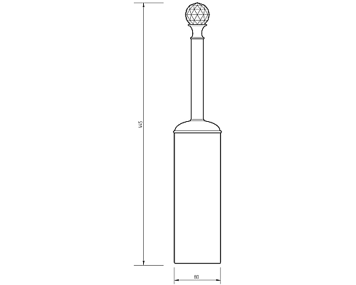 Ершик для унитаза Migliore Amerida 16597 Золото с кристаллом Swarovski