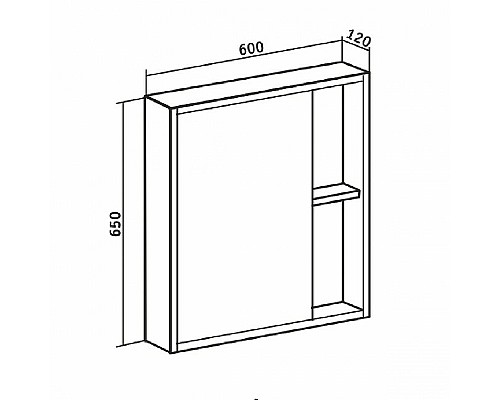 Зеркальный шкаф Runo Эко 60 00-00001187 Скандинавский дуб