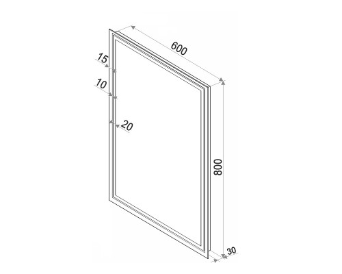 Зеркало Art&Max Monza AM-Mon-600-800-DS-F с подсветкой с сенсорным выключателем