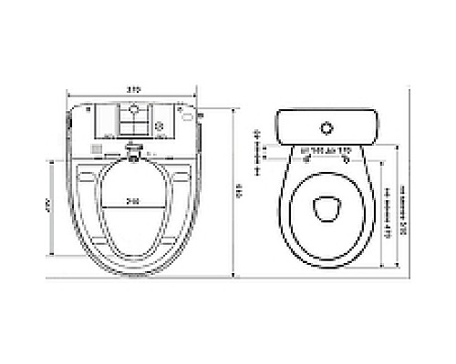 Крышка-биде Timo TE-720 Белая с Микролифтом