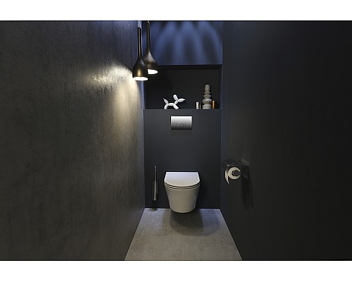 Комплект унитаза с инсталляцией Jacob Delafon Rodin+ E21749RU-00 с сиденьем Микролифт и клавишей смыва