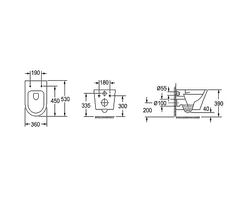 Комплект унитаза с инсталляцией Jacob Delafon Rodin+ E21749RU-00 с сиденьем Микролифт и клавишей смыва