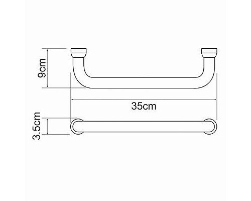 Поручень WasserKRAFT K-1066 для ванны
