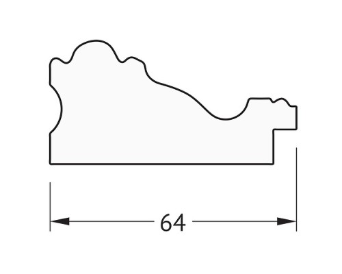 Зеркало Evoform Definite 135х75 BY 3302 в багетной раме - Версаль серебро 64 мм