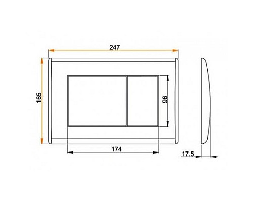 Кнопка смыва AlcaPlast ALCA M272 хром матовый