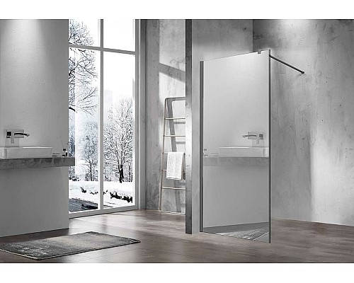 Душевая перегородка Vincea Walk-In 90 VSW-1H900MRGM Вороненая сталь зеркальное