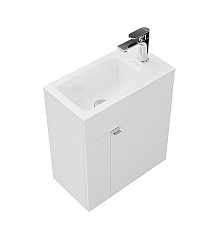 Тумба под раковину Kerama Marazzi LATO подвесная с дверцей 50, белая глянцевая