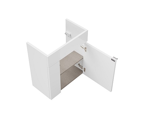 Тумба под раковину Kerama Marazzi LATO подвесная с дверцей 50, белая глянцевая