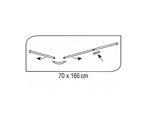 Карниз для ванны Ridder 59501 Белый