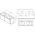 Тумба под раковину Ravak SD Classic II 130 X000001483 подвесная Белая Серая