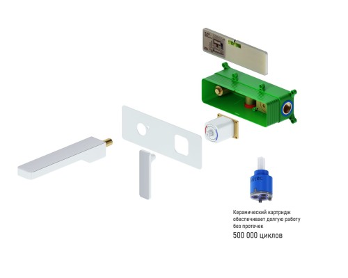 Смеситель для раковины встроенный Timo Torne 4371/00-16SM хром-белый