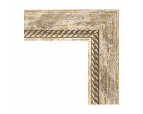 Зеркало Evoform Exclusive 133х53 BY 3511 с фацетом в багетной раме - Прованс с плетением 70 мм