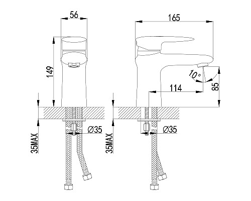 Смеситель Lemark Status LM4406C для раковины