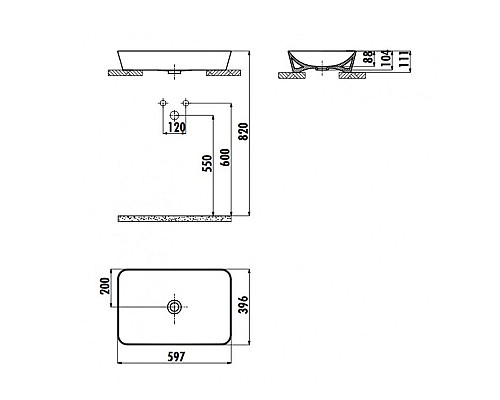 Раковина-чаша Creavit Ultra 60 UL060-00CM00E-0000 Капучино матовая