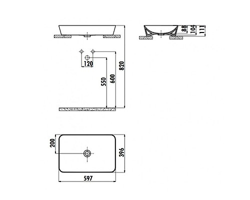 Раковина-чаша Creavit Ultra 60 UL060-00CM00E-0000 Капучино матовая