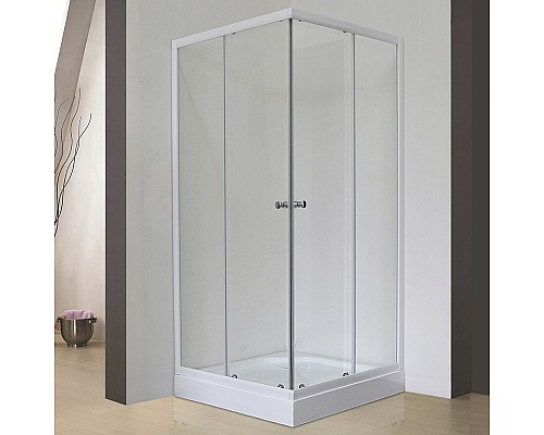 Душевой уголок Royal Bath HPD 95х95 RB95HPD-T без поддона профиль Белый стекло прозрачное