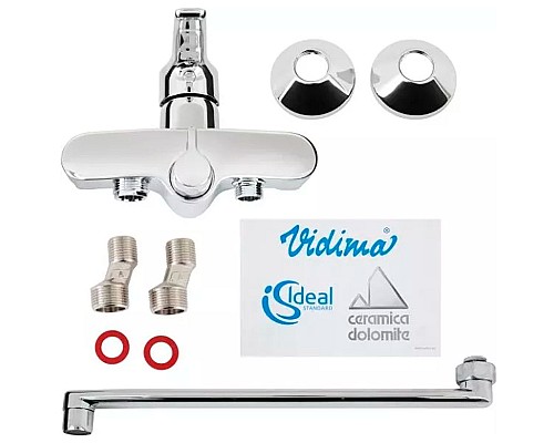 Смеситель для ванны Ideal Standard Alpha BD044AA универсальный Хром