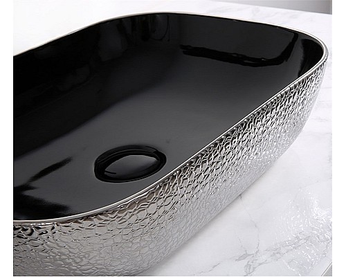 Раковина-чаша CeramaLux 50 D1302H020 Серебро Черная