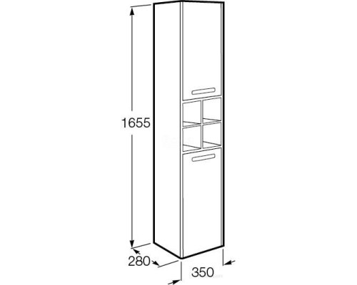 Шкаф - колонна Roca Lago 857297444 светлый дуб