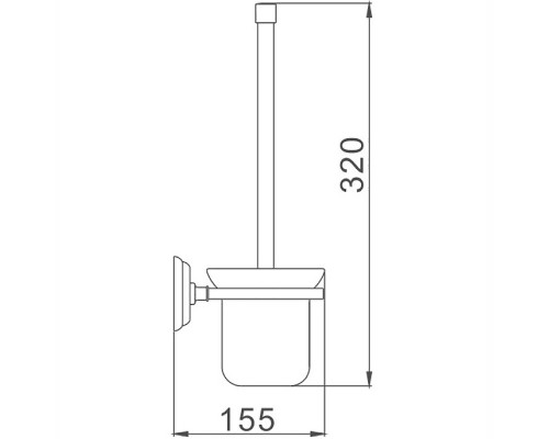 Ершик для унитаза Haiba HB1510 Хром