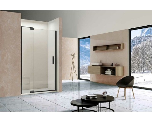 Душевая дверь Vincea Extra 110 VDP-1E1011CLB профиль Черный стекло прозрачное