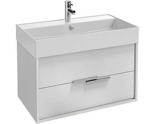 Тумба под раковину Jacob Delafon Vivienne 80 EB1667-J5-J5 подвесная Белая глянцевая