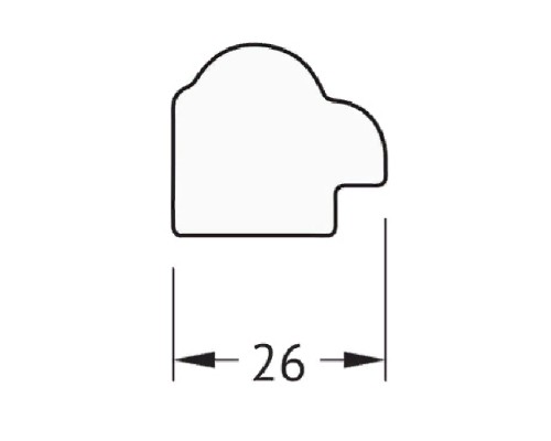 Зеркало Evoform Definite 148х68 Витая бронза
