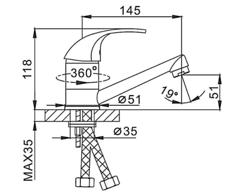 Смеситель для кухни Frap H03 F4503 Хром