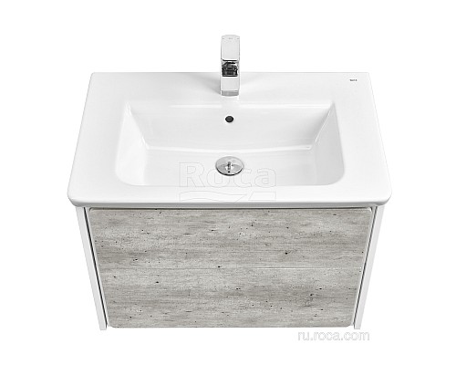 Тумба под раковину Roca Ronda 70 ZRU9303003 белый матовый/бетон
