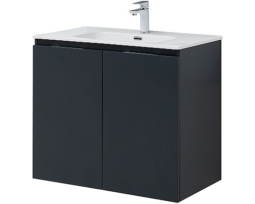 Тумба под раковину Aquanet Алвита New 80 277527 подвесная Антрацит