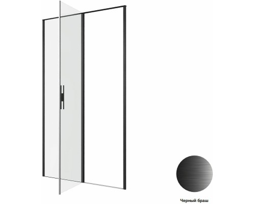 Душевая дверь Allen Brau Priority 100 3.31030.BBA профиль Черный браш стекло прозрачное