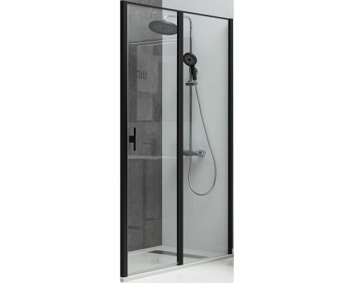 Душевая дверь Allen Brau Priority 100 3.31030.BBA профиль Черный браш стекло прозрачное