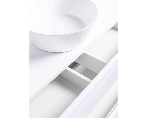 Тумба с раковиной Orange Otto 100 Ot-100TuMDF+B08-360W подвесная Белый глянец