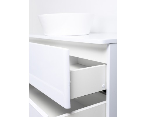 Тумба с раковиной Orange Otto 100 Ot-100TuMDF+B08-360W подвесная Белый глянец