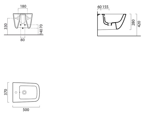 Биде GSI Sand 50 9064111 белое