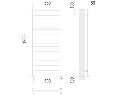 Полотенцесушитель Terminus Люкс Грета П15 500х1200