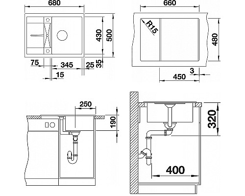 Кухонная мойка Blanco Metra 45S Compact 519581 Кофе