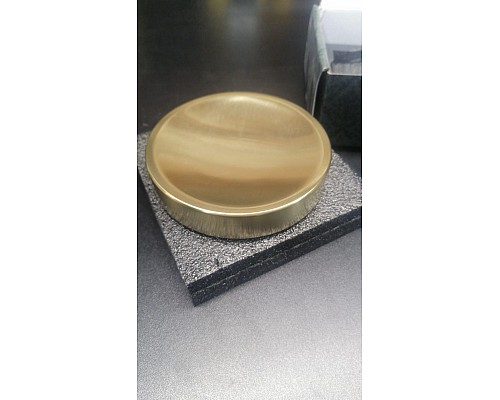 Мыльница настольная круглая золото матовый