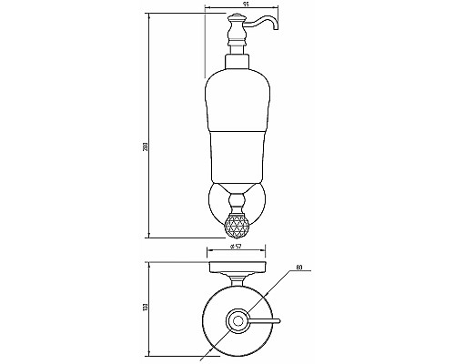 Дозатор для жидкого мыла Migliore Amerida 16596 Золото с кристаллом Swarovski