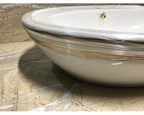 Раковина-чаша CeramaLux 60 2150G Белая Золото