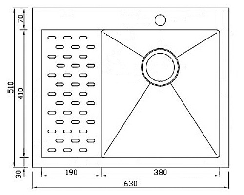 Кухонная мойка Seaman Eco Marino SMB-6351PLS.B Нержавеющая сталь